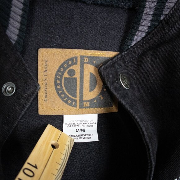 2000s Y2K International Denim Contrast Varsity Jacket - Picture 6 of 8